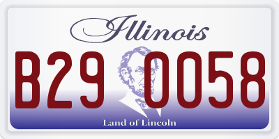 IL license plate B290058