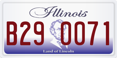 IL license plate B290071