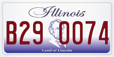 IL license plate B290074