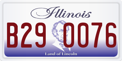 IL license plate B290076