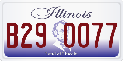 IL license plate B290077