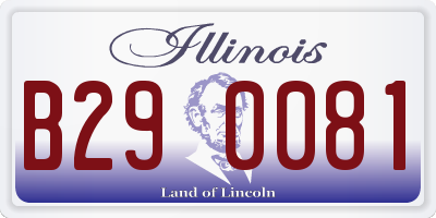 IL license plate B290081