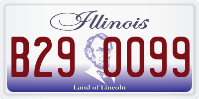 IL license plate B290099