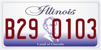 IL license plate B290103