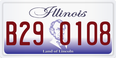 IL license plate B290108