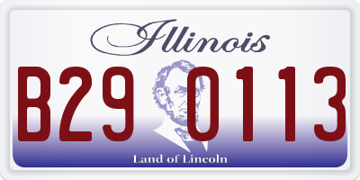 IL license plate B290113