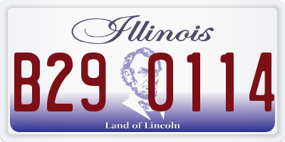 IL license plate B290114