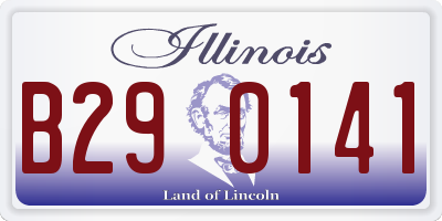 IL license plate B290141