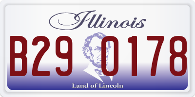 IL license plate B290178