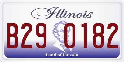 IL license plate B290182
