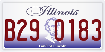 IL license plate B290183
