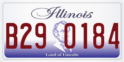 IL license plate B290184