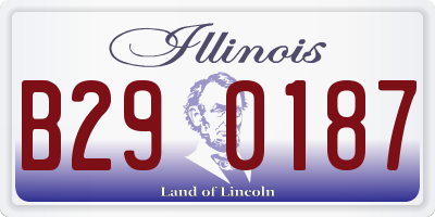 IL license plate B290187