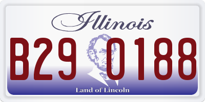 IL license plate B290188