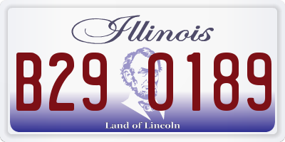 IL license plate B290189
