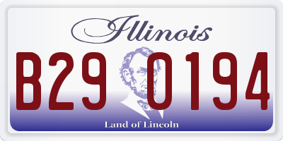 IL license plate B290194