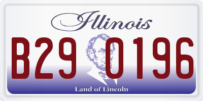 IL license plate B290196