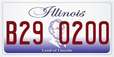 IL license plate B290200