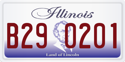 IL license plate B290201