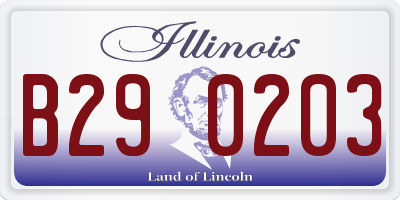 IL license plate B290203
