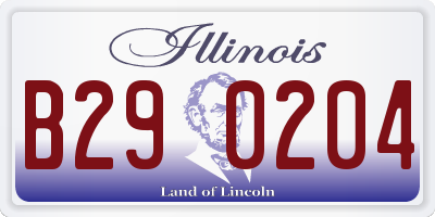 IL license plate B290204