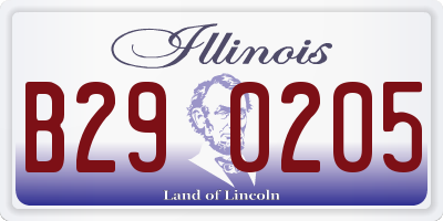 IL license plate B290205