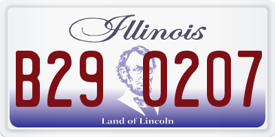 IL license plate B290207