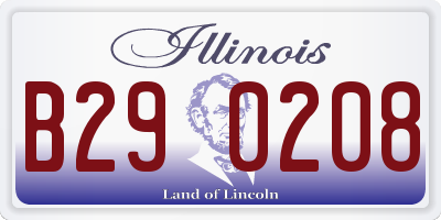 IL license plate B290208