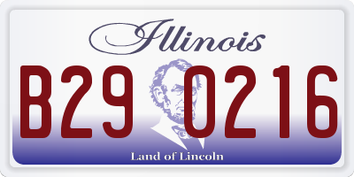 IL license plate B290216