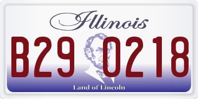 IL license plate B290218