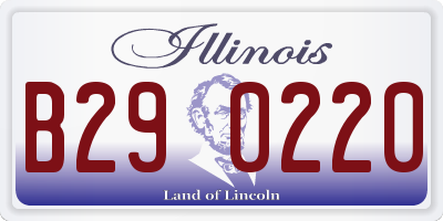 IL license plate B290220