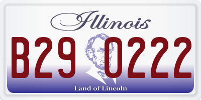 IL license plate B290222