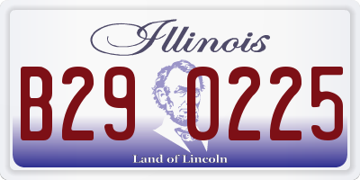 IL license plate B290225