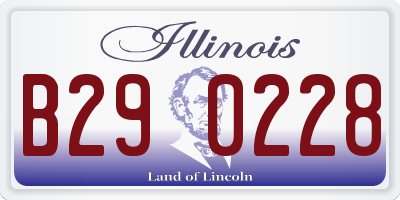 IL license plate B290228