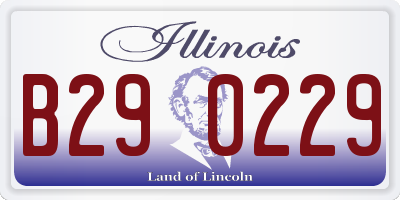 IL license plate B290229