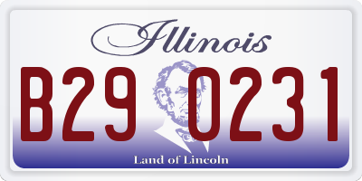IL license plate B290231