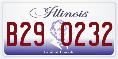 IL license plate B290232