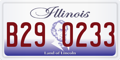 IL license plate B290233