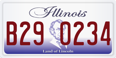 IL license plate B290234