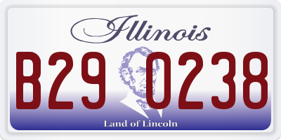 IL license plate B290238