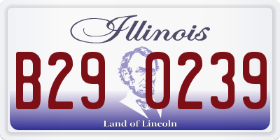 IL license plate B290239