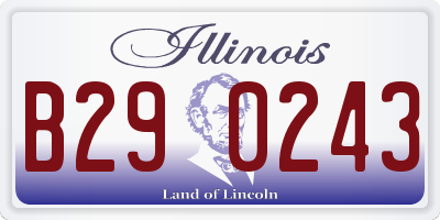 IL license plate B290243