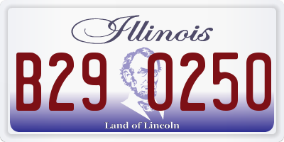IL license plate B290250