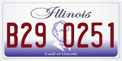IL license plate B290251