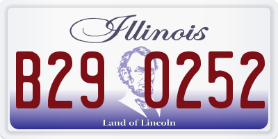 IL license plate B290252