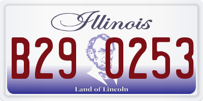 IL license plate B290253