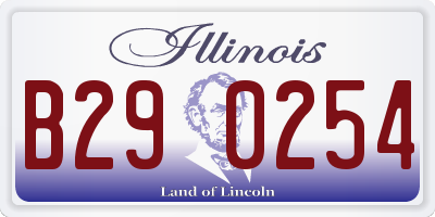 IL license plate B290254