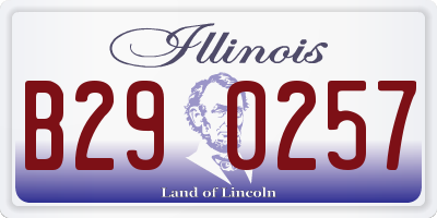IL license plate B290257
