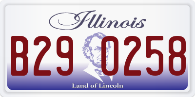 IL license plate B290258