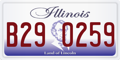 IL license plate B290259
